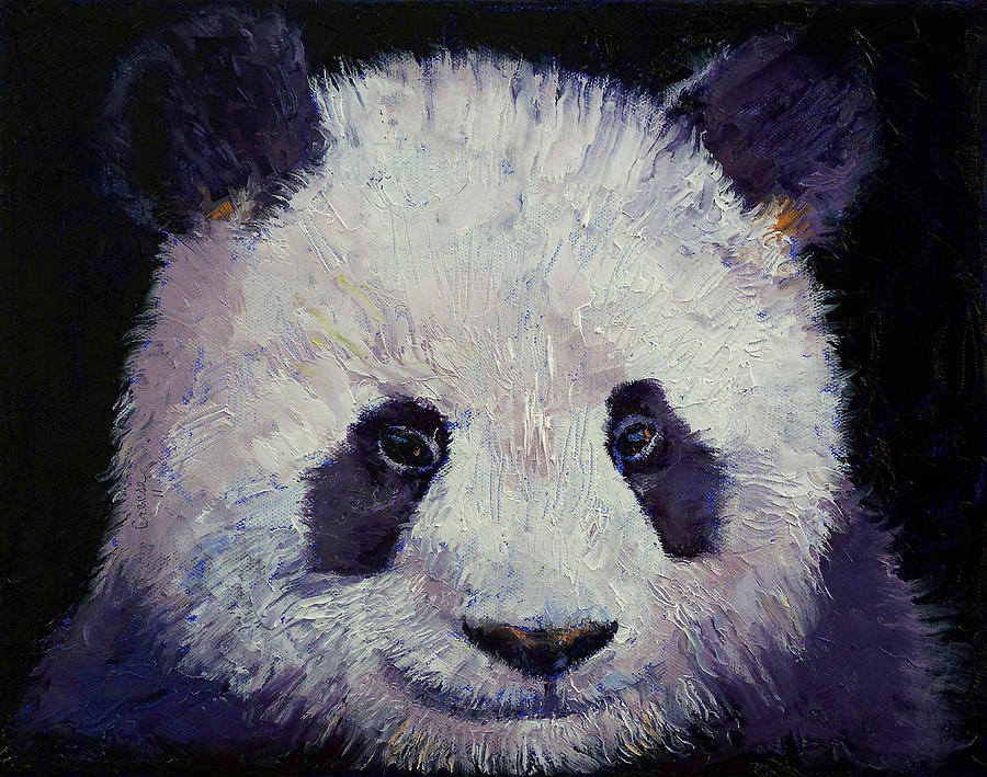 Baby Panda Painting by Michael Creese