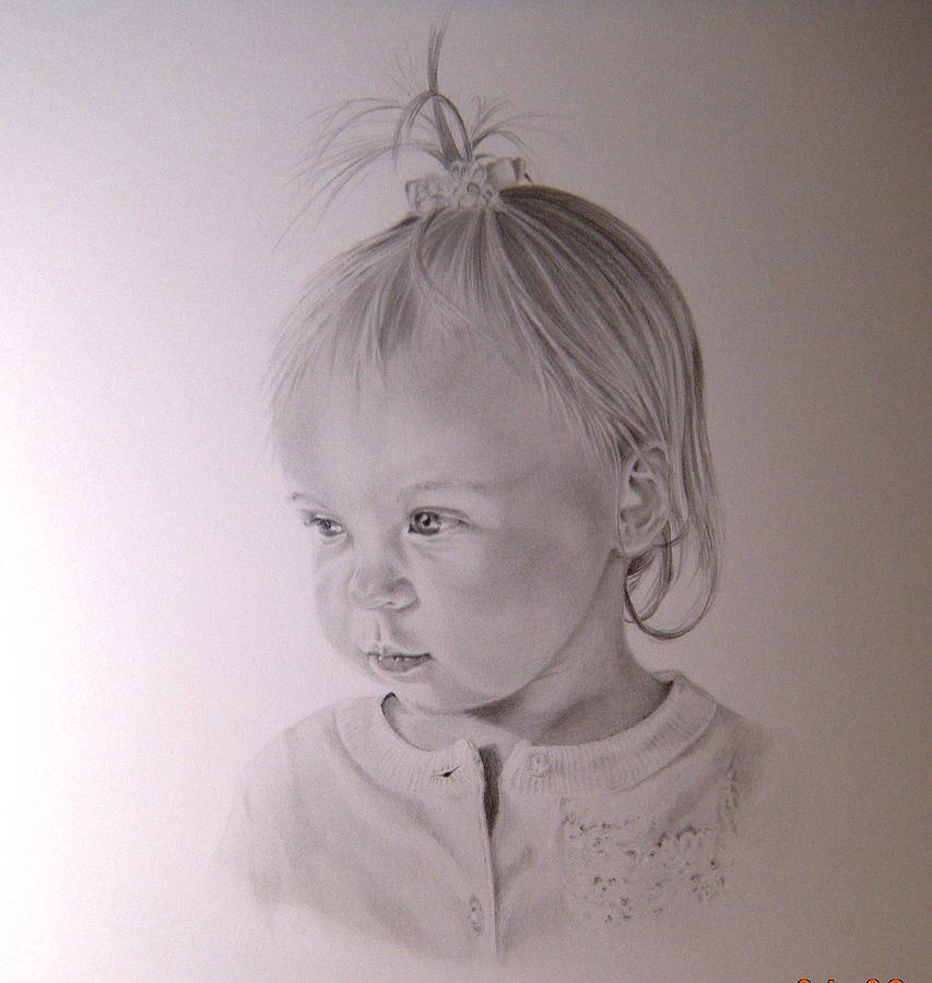 Baby Portrait Drawing by Lori Ippolito