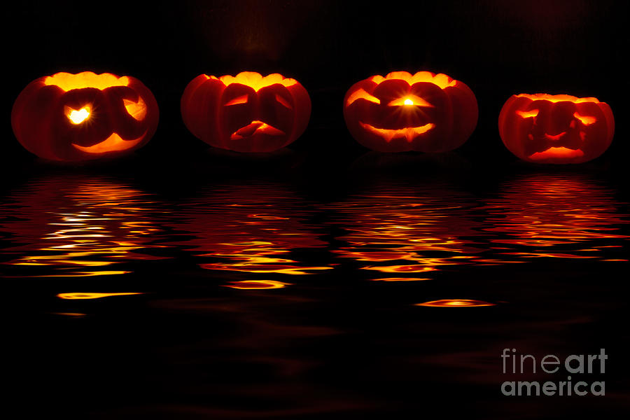 Halloween Photograph - Baby Pumpkin Family by Ann Garrett