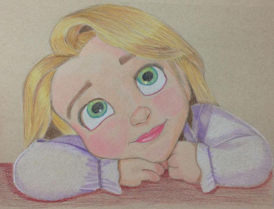 how to draw rapunzel as a baby