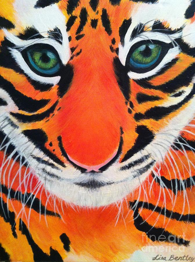 Animal Painting - Baby Tiger by Lisa Bentley