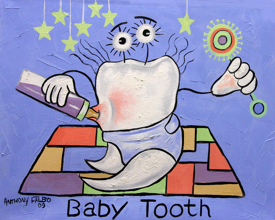 Baby Tooth Painting - Baby Tooth by Anthony Falbo