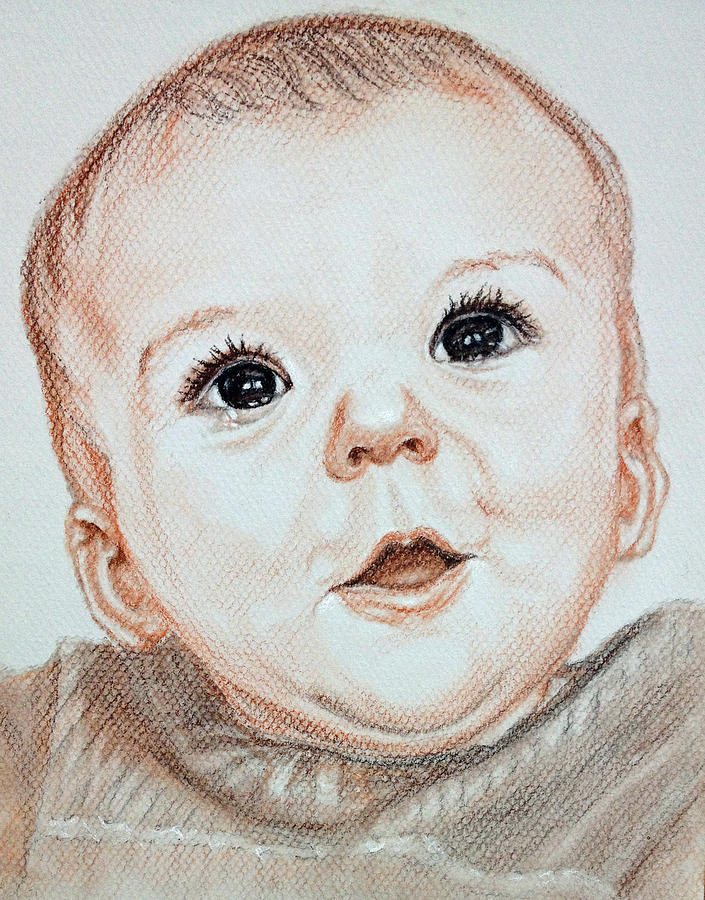 Baby With Crying And Smilling At The Same Time Drawing by Sun Sohovich ...