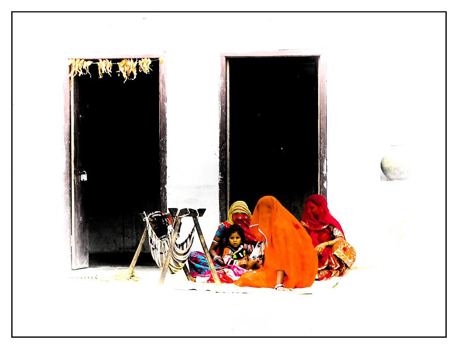 Babys Cradle in the Courtyard Indian Village Rajasthan 1b Photograph by Sue Jacobi