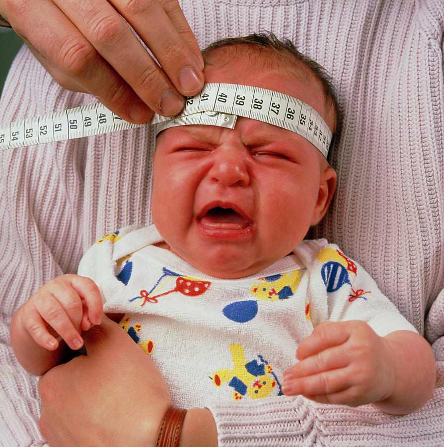 Doctor's Hands Measuring With Tape A Baby's Head by Saturn Stills