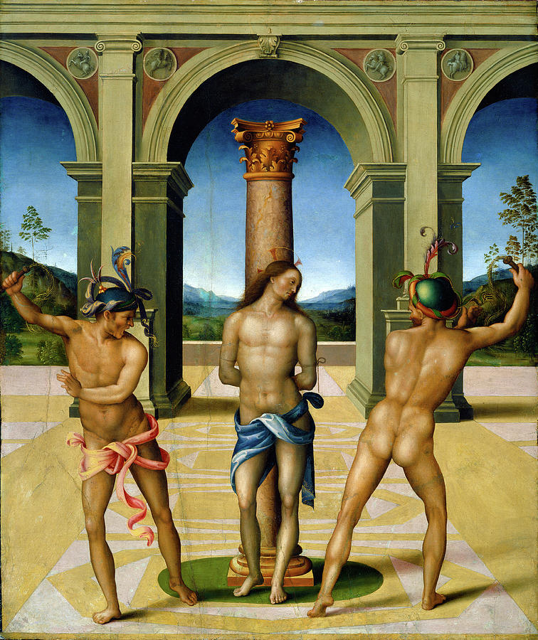 Bacchiacca Painting - Bacchiacca, The Flagellation Of Christ, Italian by Litz Collection