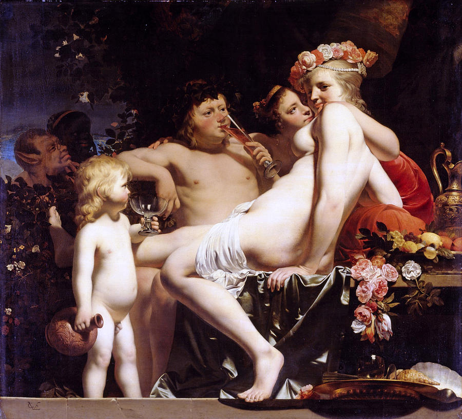 Bacchus and Ariadne Painting by Caesar van Everdingen