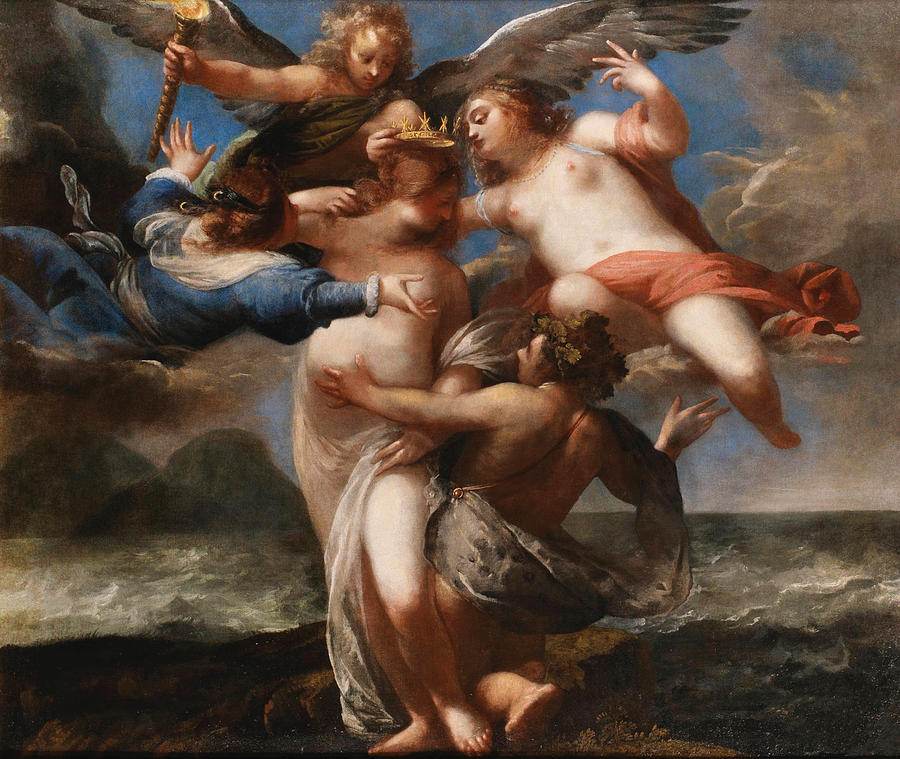 Bacchus and Ariadne Painting by Sebastiano Mazzoni