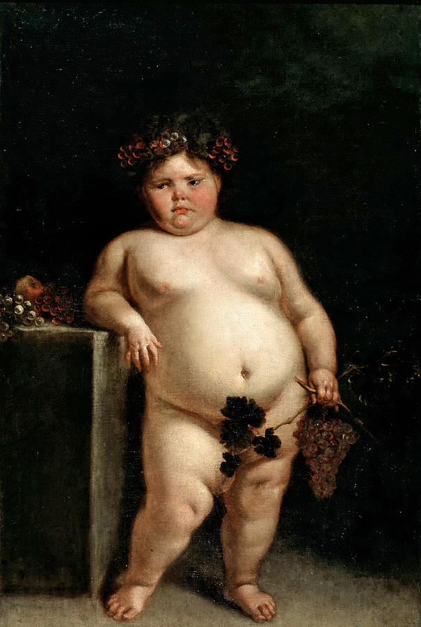 Eugenia Martinez Vallejo nude. Bacchus Painting by Juan Carreno de Miranda