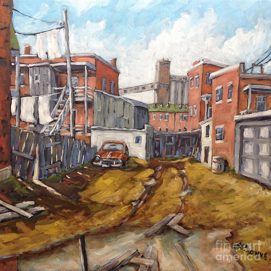 Back Alley Montreal by Prankearts Painting by Richard T Pranke
