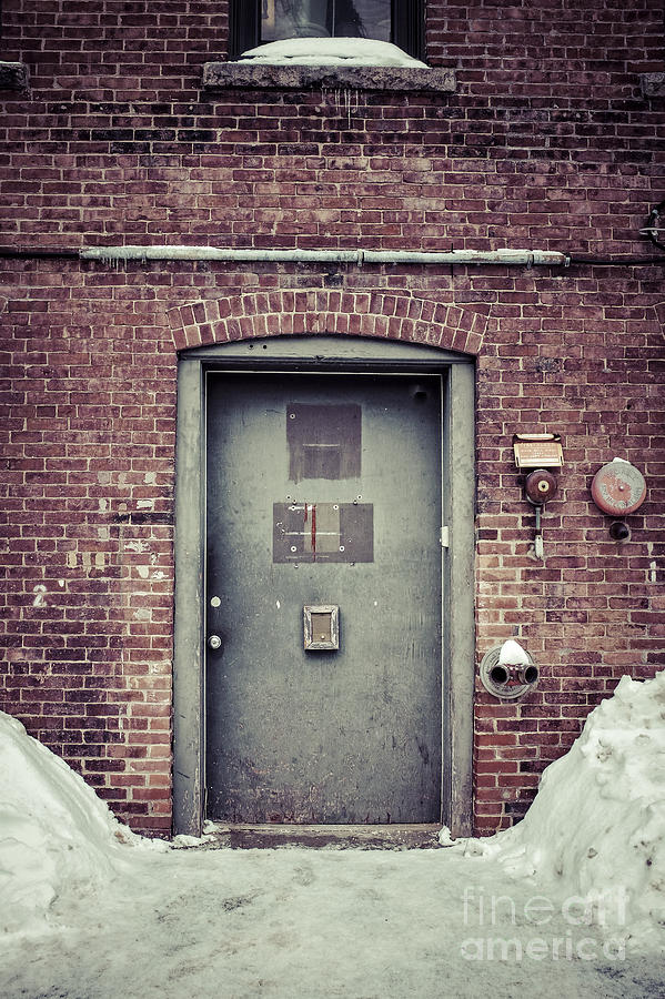 Winter Photograph - Back door alley way by Edward Fielding