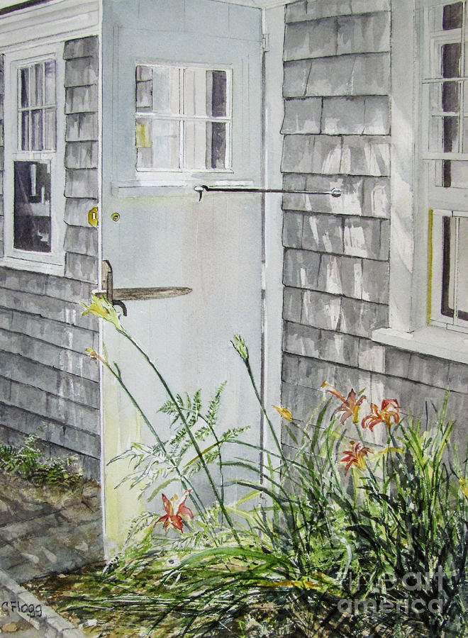 Back Door Nantucket Painting by Carol Flagg