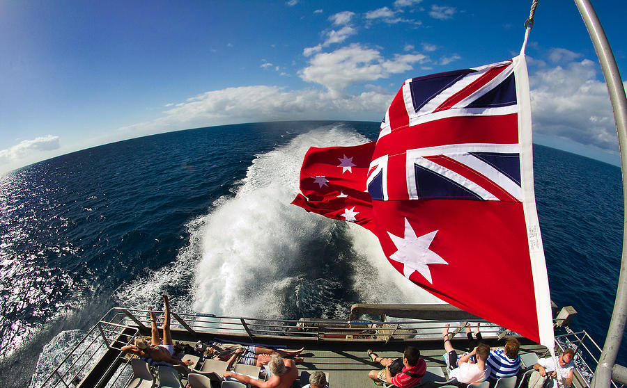 Flag Photograph - Back from the great Barrier reef with a fisheye by Mr Bennett Kent