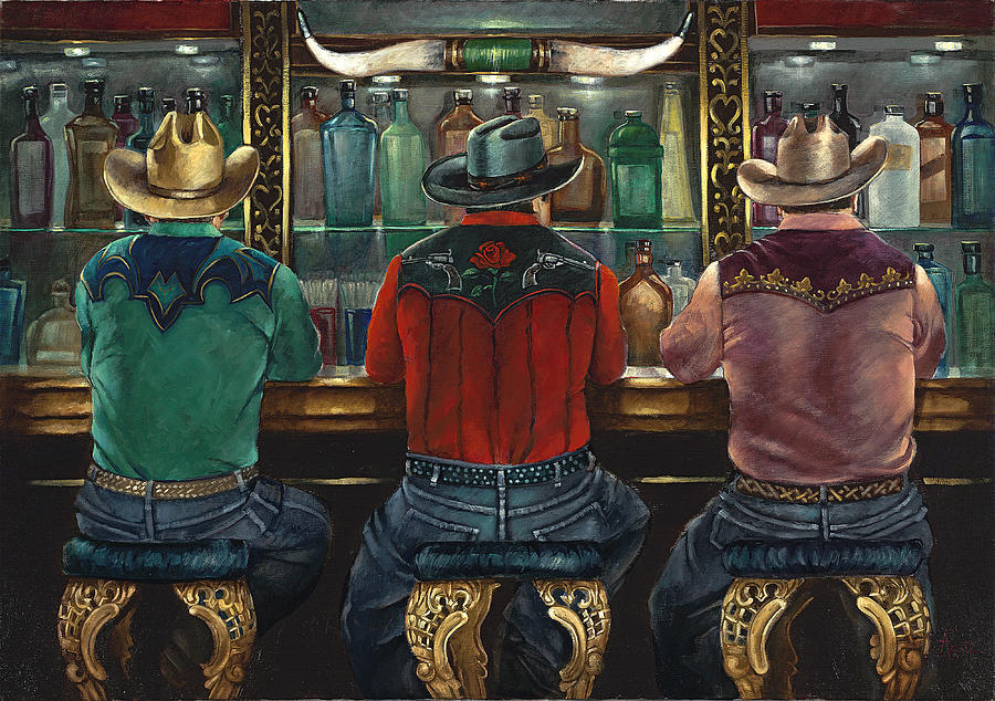 Cowboys Painting - Back in the Saddle Again by Geraldine Arata
