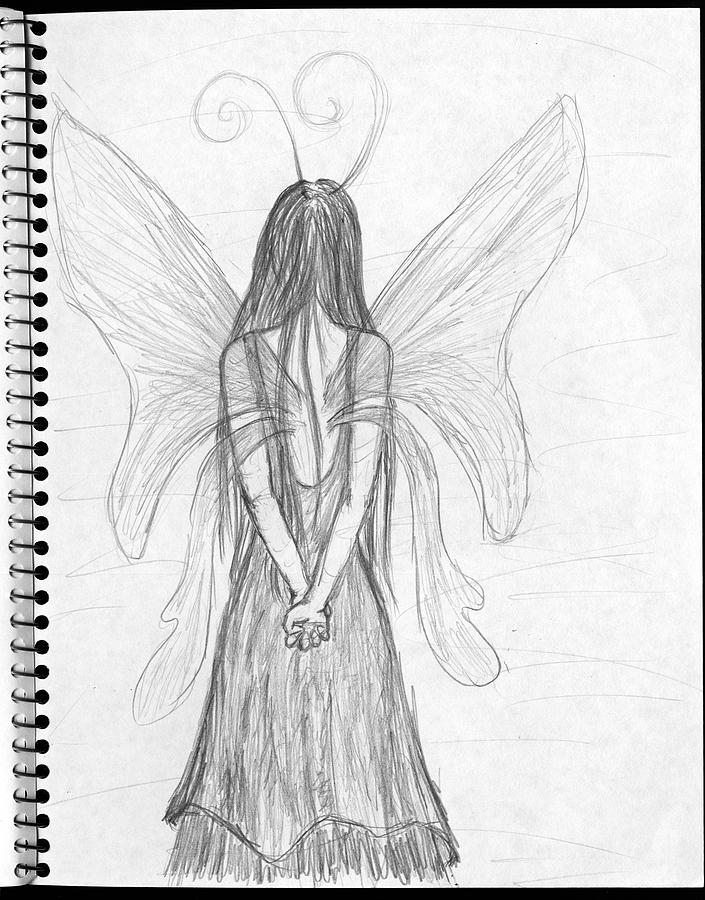 fairy side view drawing