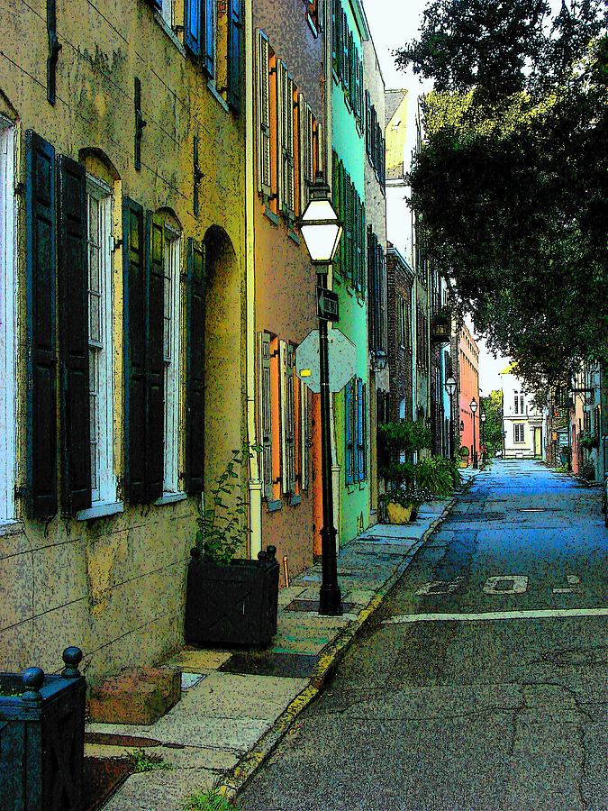 Back Street in Charleston Photograph by Rodney Lee Williams
