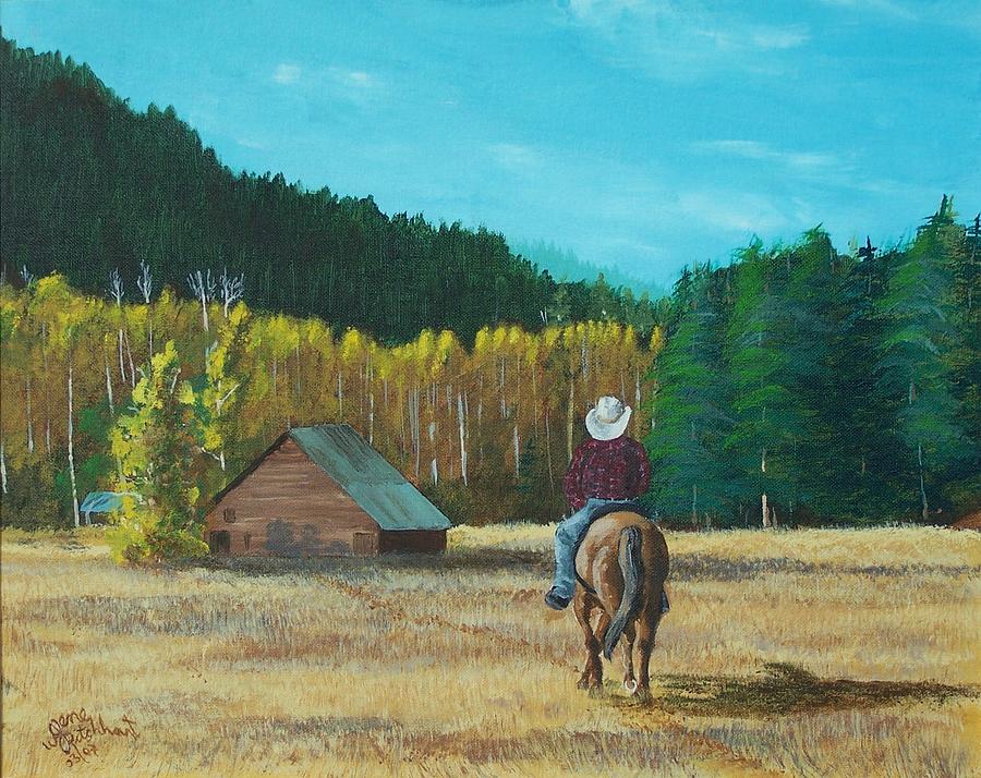 Back to the Barn Painting by Gene Ritchhart