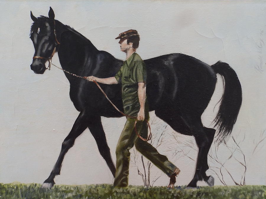 Thoroughbred Painting - Back to the Barn by Ron Cox