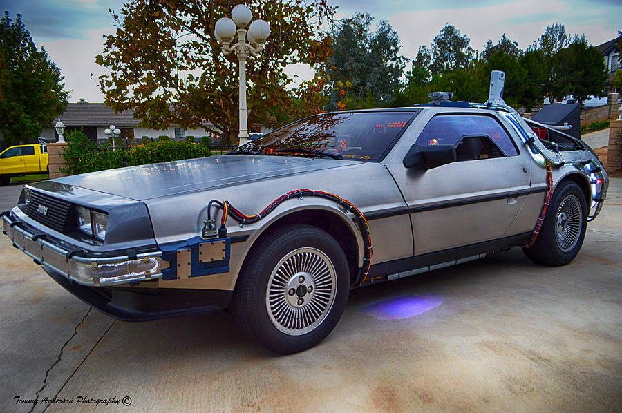 Back To The Future Photograph - Back to the Future DeLorean by Tommy Anderson