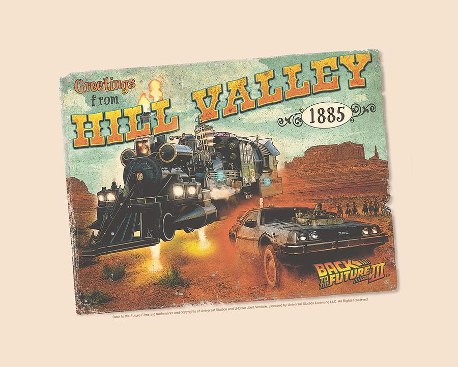 Science Fiction Digital Art - Back To The Future IIi - Hill Valley Postcard by Brand A