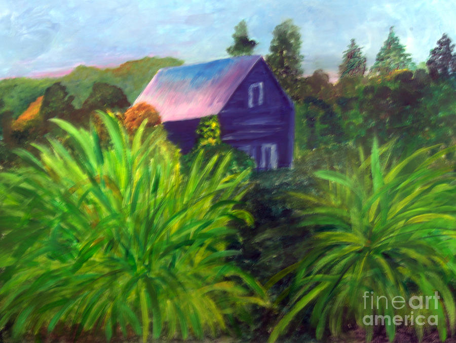 Back Yard of Parker Pie in West Glover VT Painting by Donna Walsh