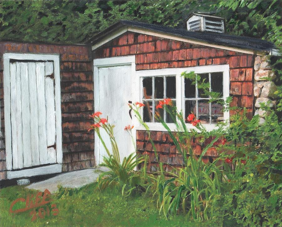 Back Yard Shed Painting by Cliff Wilson