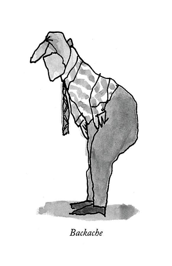Backache Drawing by William Steig