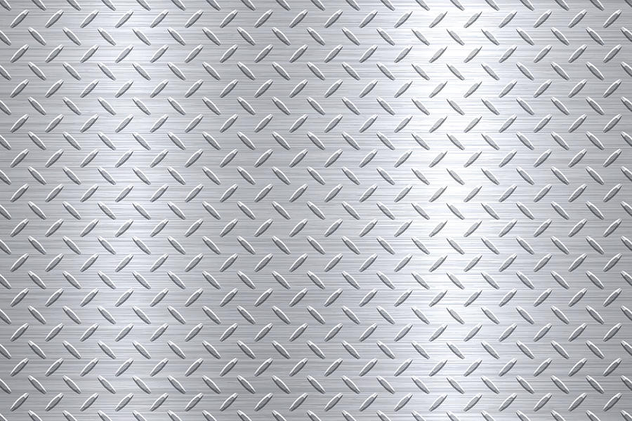 Background of Metal Diamond Plate in Silver Color Drawing by Bgblue