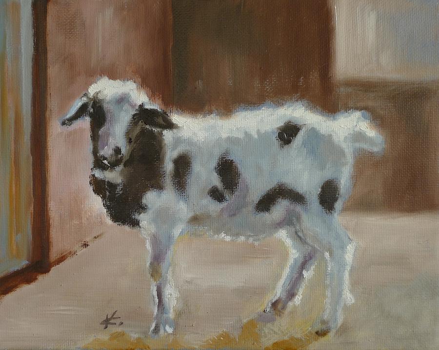 Backlit Goat Painting by Veronica Coulston