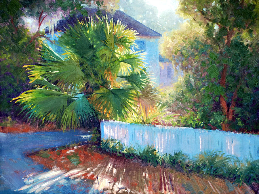 Backlit Palmetto Painting by Armand Cabrera