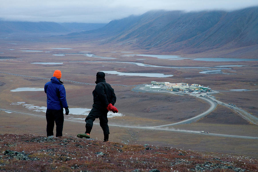 Backpackers Look Down From The High Photograph by Eric Rorer | Fine Art ...