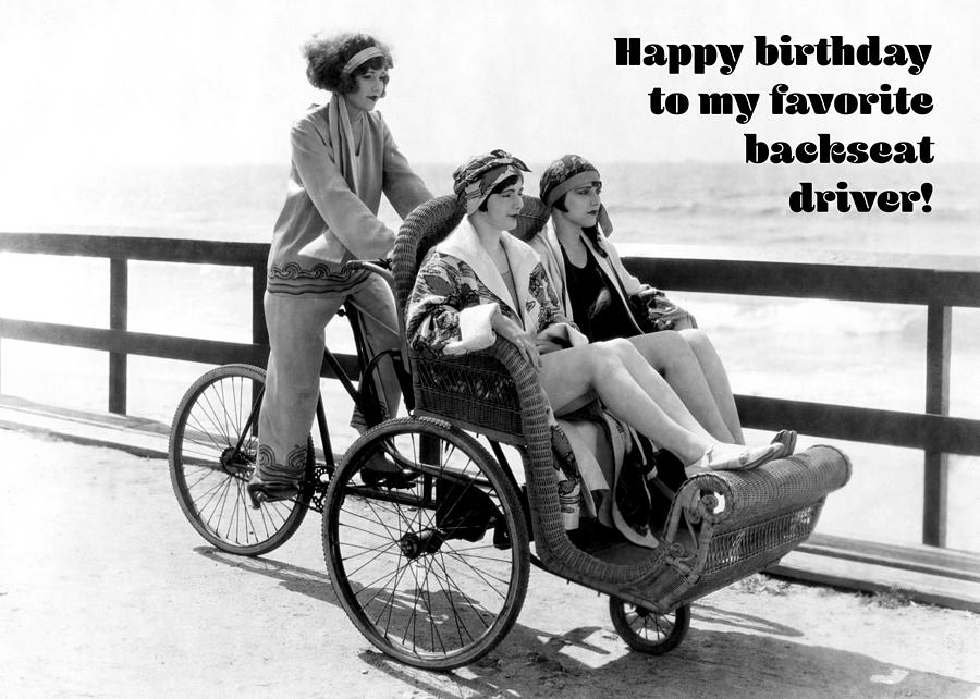 Backseat Driver Greeting Card Photograph by Communique Cards