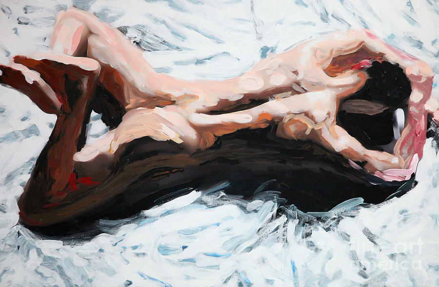Nude Painting - Backside 2548 by Lars  Deike