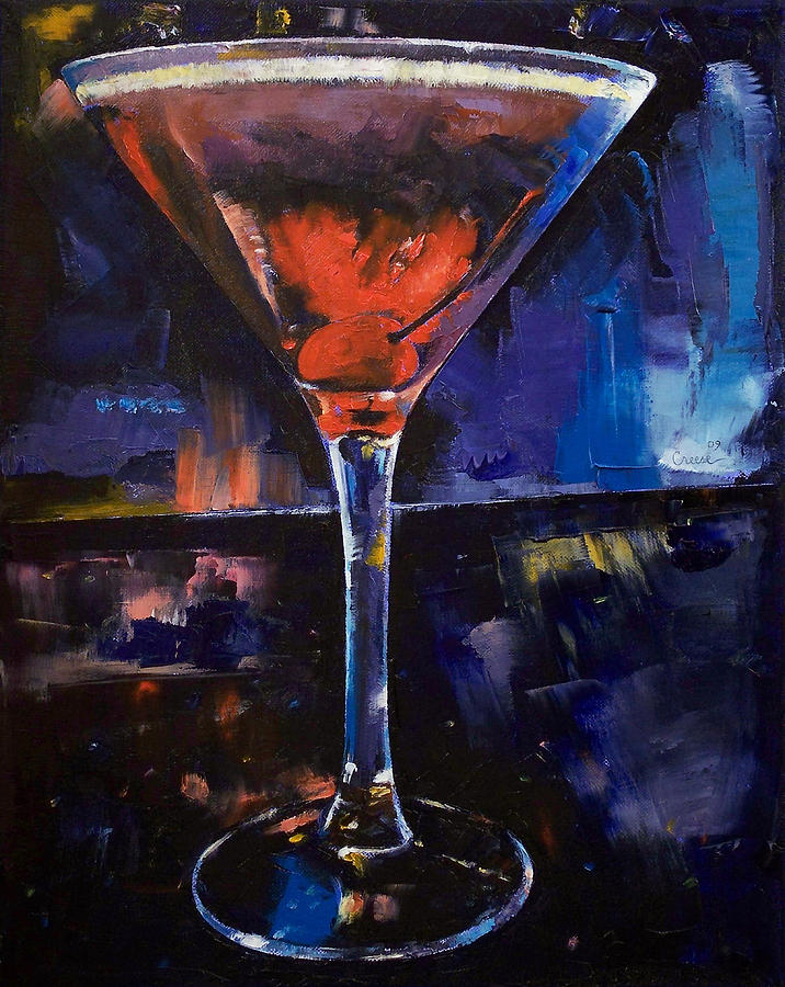 Martini Painting - Backstage Martini by Michael Creese