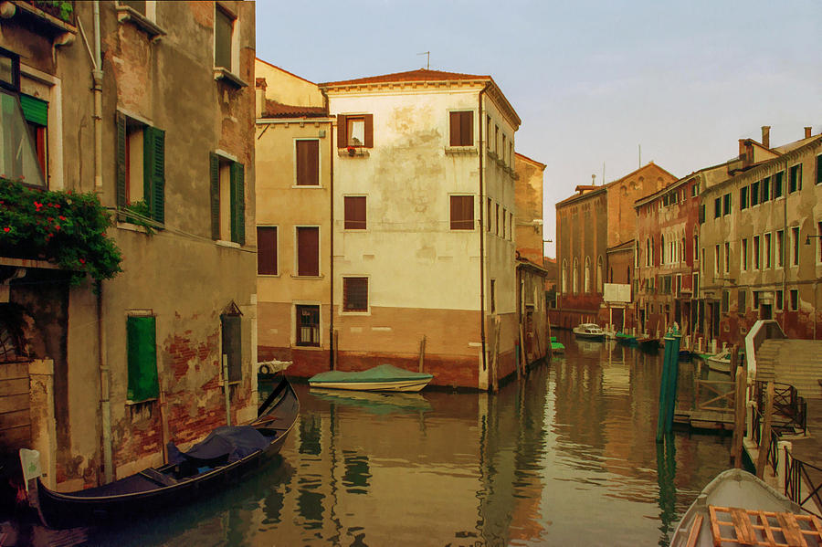 Backwaters of  of Venice Mixed Media by Cliff Wassmann