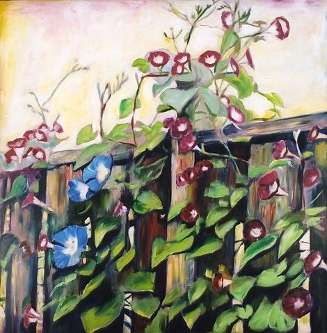 Backyard Garden II Painting by Sheila Diemert
