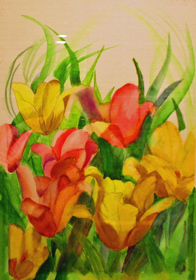 Backyard Lilies Painting By Dina Jacobs 