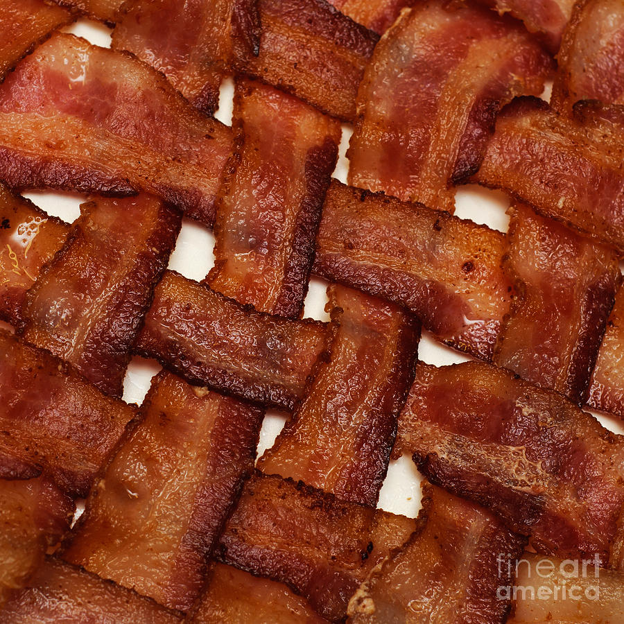 Bacon Weave Square Photograph by Andee Design