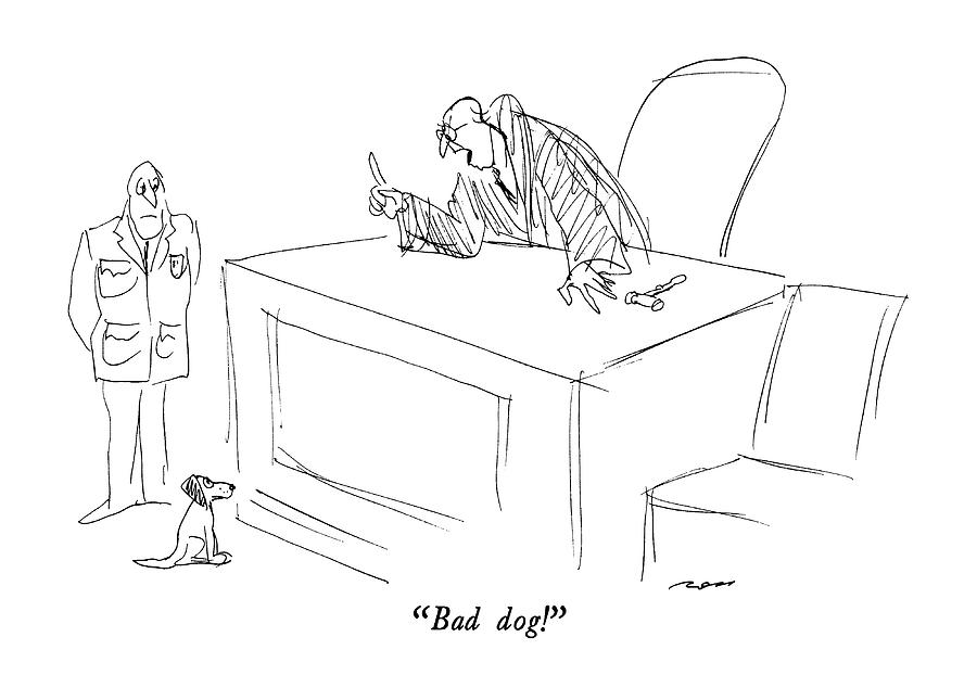 Bad Dog! Drawing by Al Ross