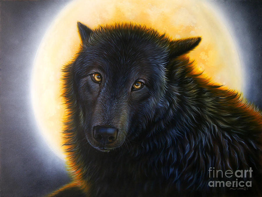 Wildlife Painting - Bad Girls have Halos Too by Sandi Baker