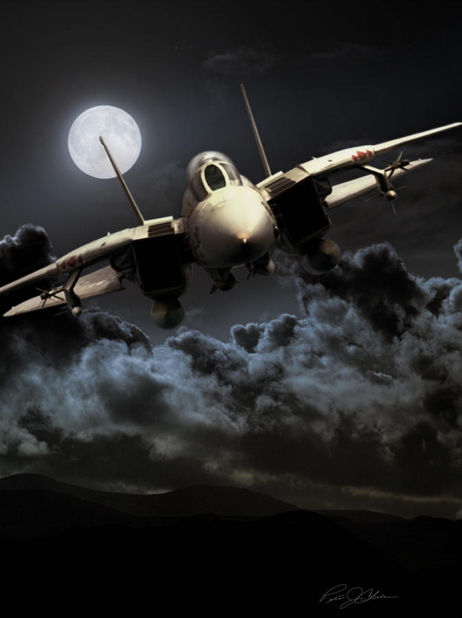 Jet Digital Art - Bad Moon Rising by Peter Chilelli