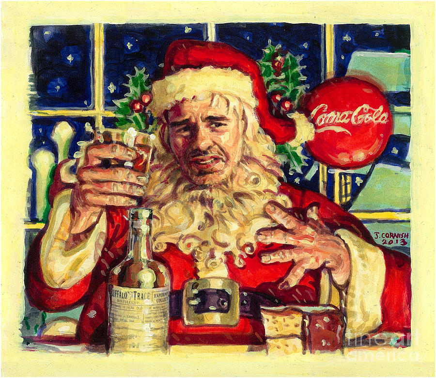 Bad Santa Painting by Jeff Cornish - Fine Art America