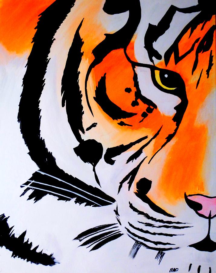 Bad Tiger  Painting by Robert Francis