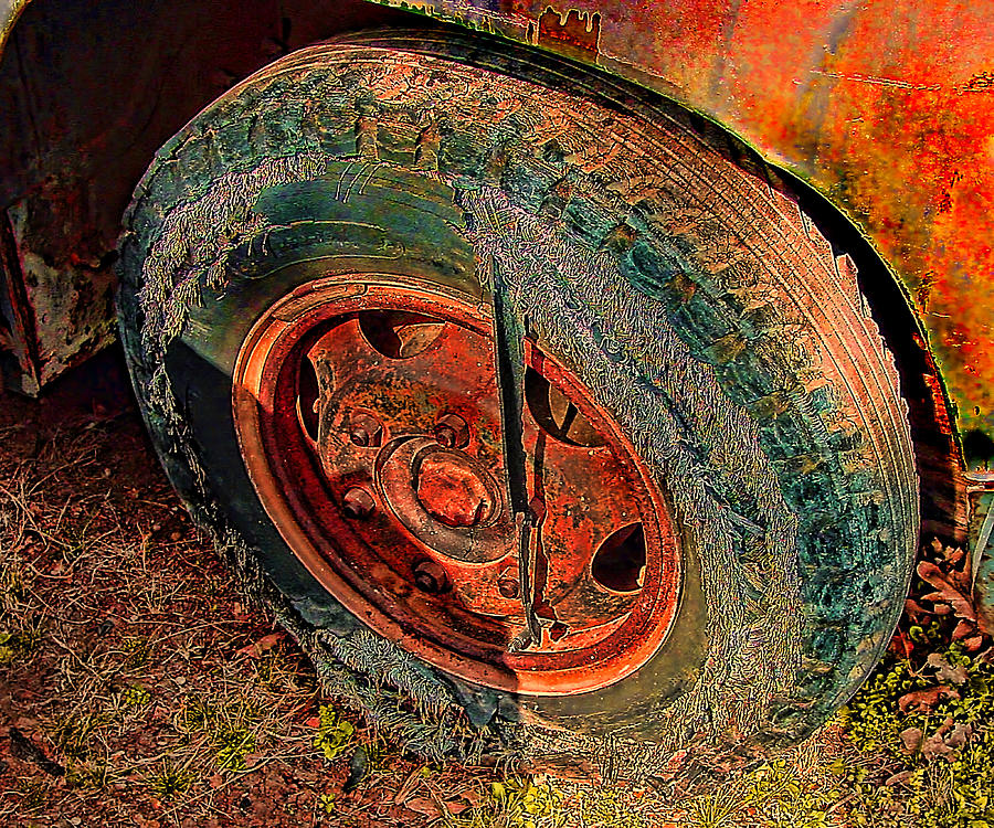 Bad Tire Photograph by Vikki King