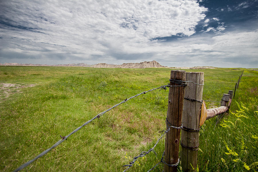 Badlands Behind The Fence Photograph by Chad Davis - Pixels