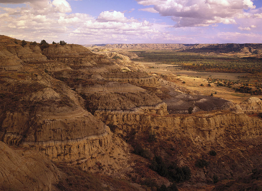 Badlands In Theodore Roosevelt National Photograph by Tim Fitzharris