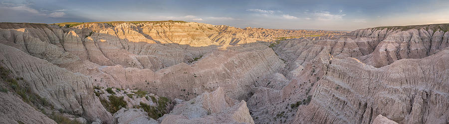 Landscape Photograph - Badlands National Park Color Panoramic by Adam Romanowicz