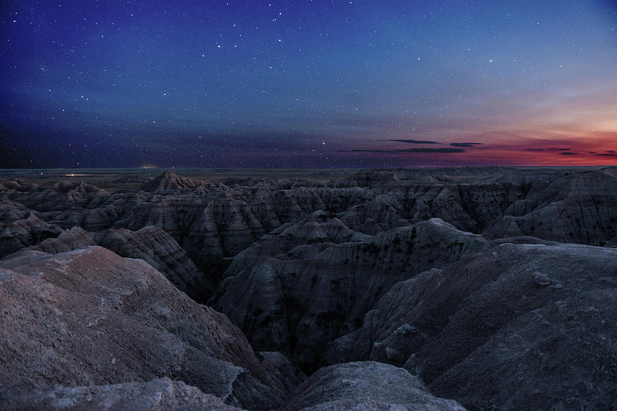 Badlands Night Sky Photograph by Tom Olson