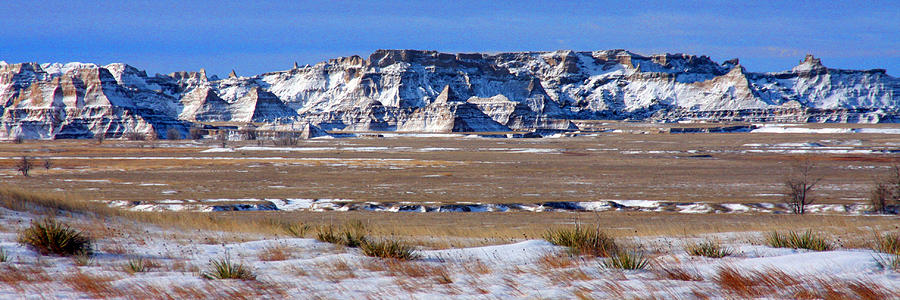 Badlands Winter Panorama Photograph