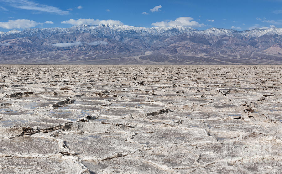 Mountain Photograph - Badwater Basin - Death Valley by Sandra Bronstein